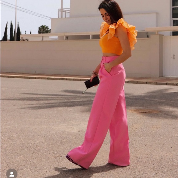 Last 🔥Zara wide leg menswear pants - Picture 10 of 16